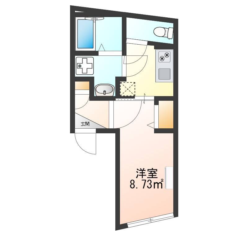 バストイレ別、独立洗面台、２口コンロ、エアコン、LED照明！