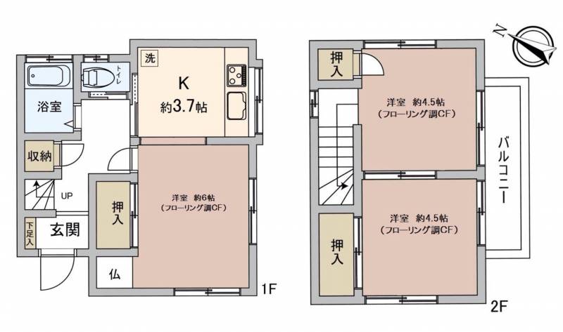 全て洋室化された3DＫです