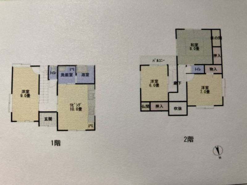 2階の6畳の洋室