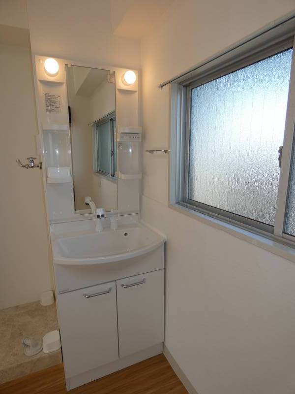 シャワー式の洗面化粧台