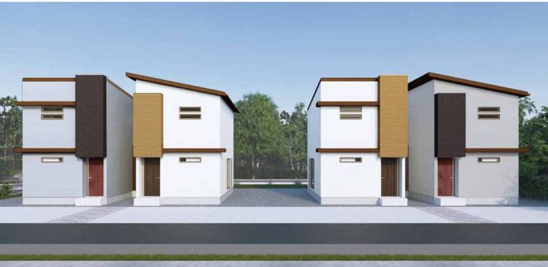 新築戸建⭐︎ 外壁等変更の場合があります。各駐車場4台庭付