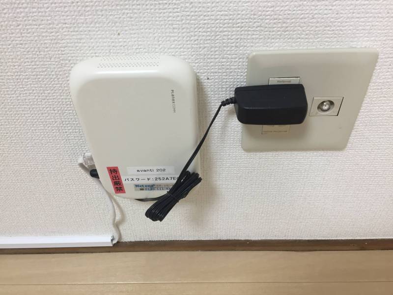 インターネット無料Wifi付です。