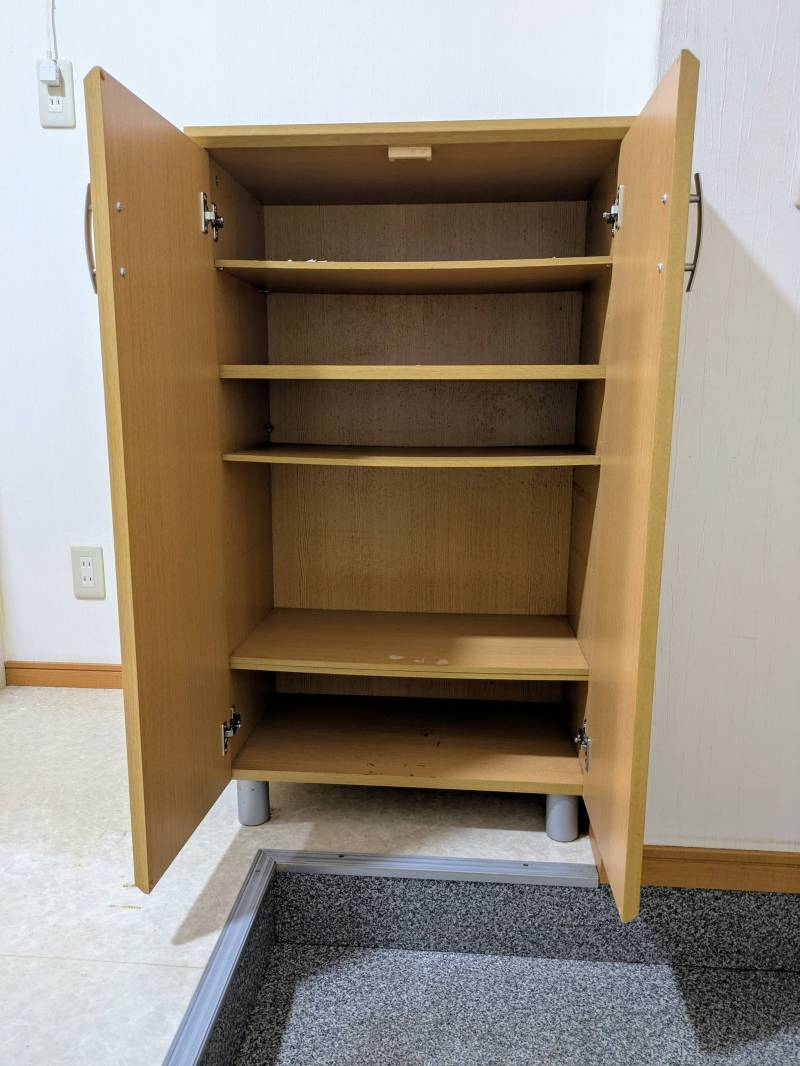 ブーツも入るシューズボックスで玄関すっきり。