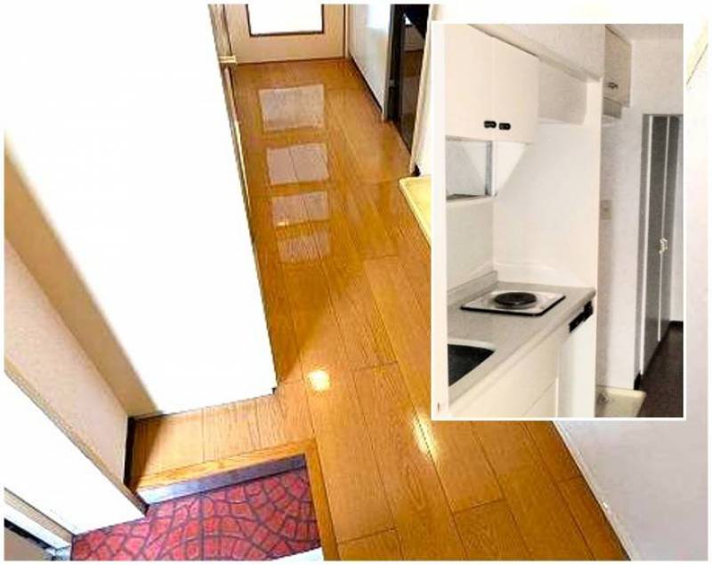 居室から分離スペース（廊下、キッチン、大型クローゼット等）