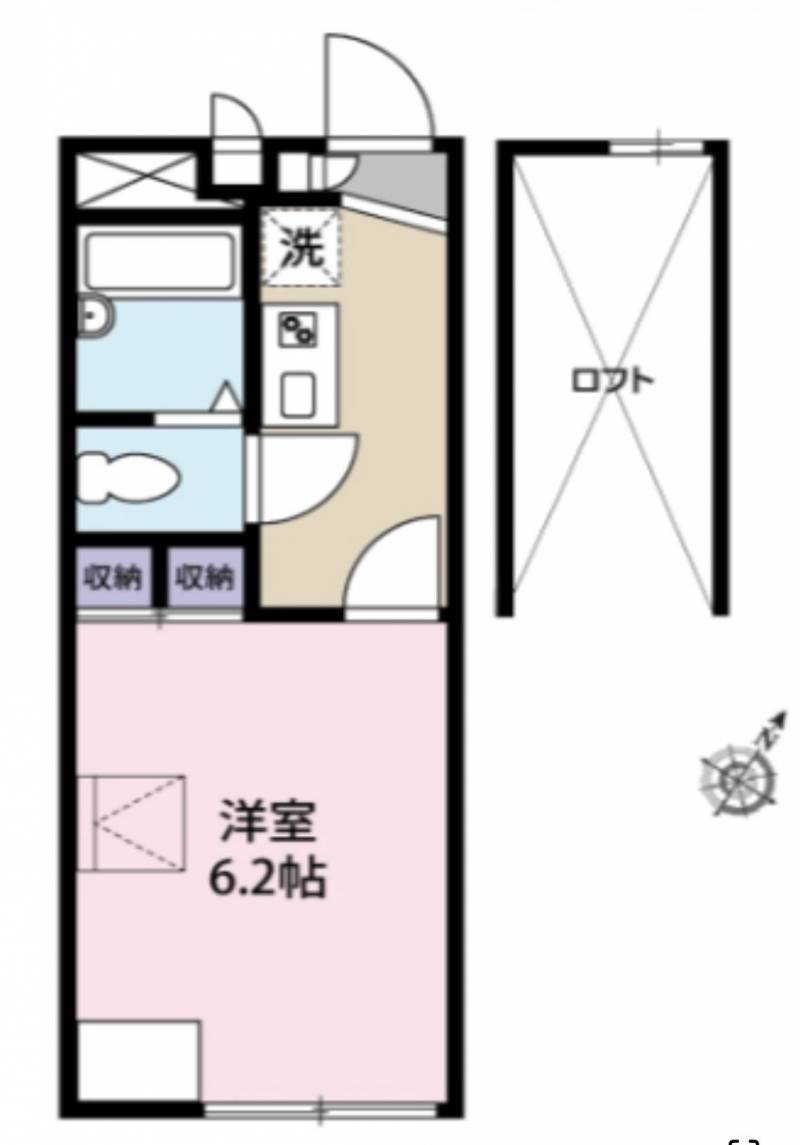 ロフトがあり、ベッドを置かなくて良いので洋室広々使えます！