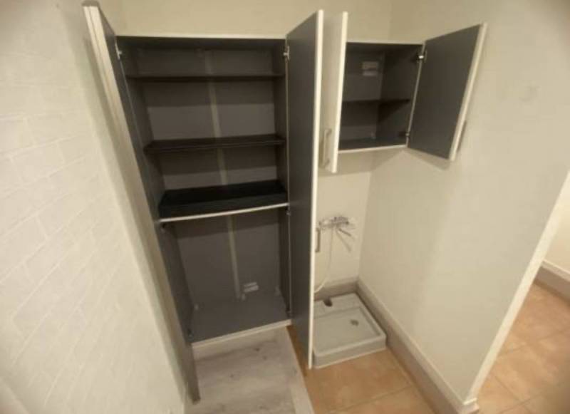 ペットの足洗い場と収納