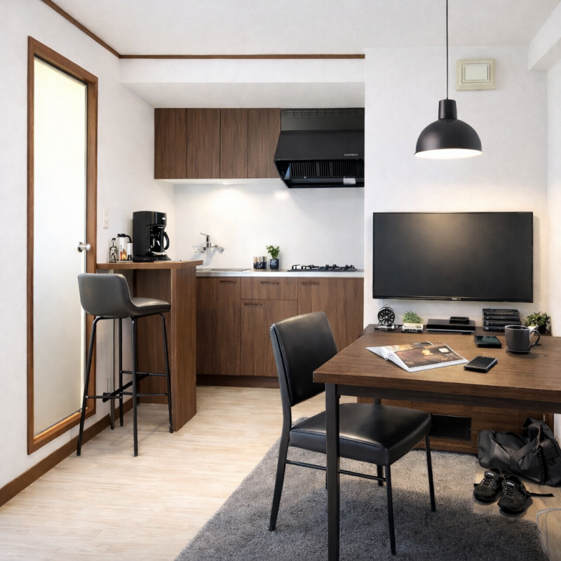 新しい2口システムキッチン