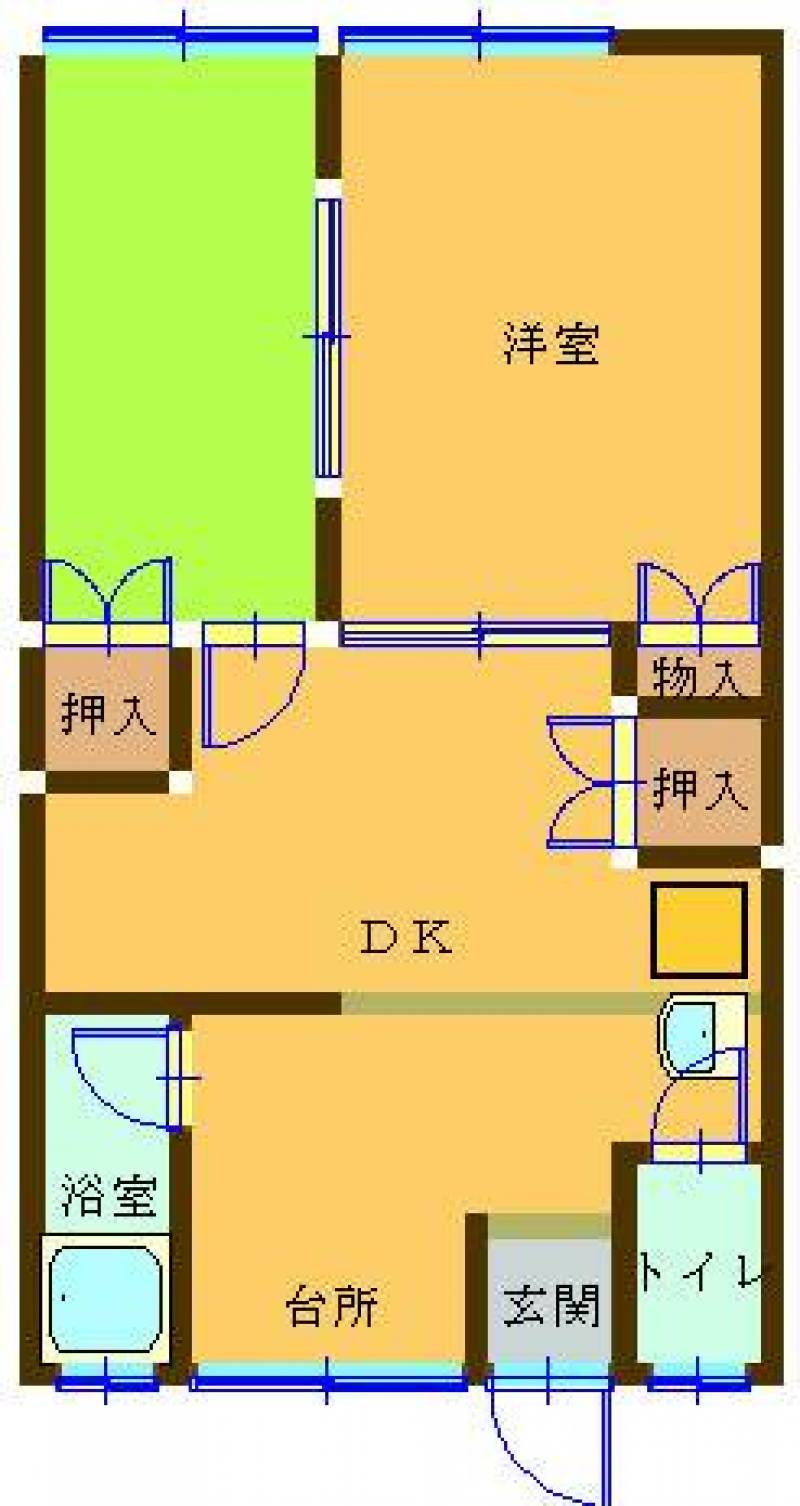 洋室は6畳、和室は4畳です。