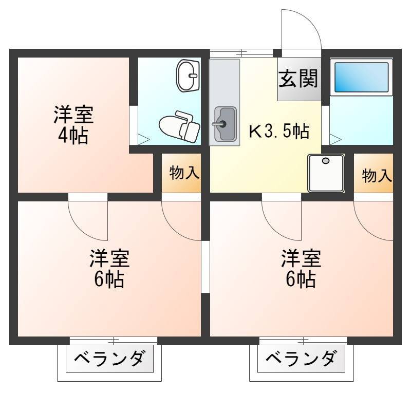 ファミリーでもOKな３DK！