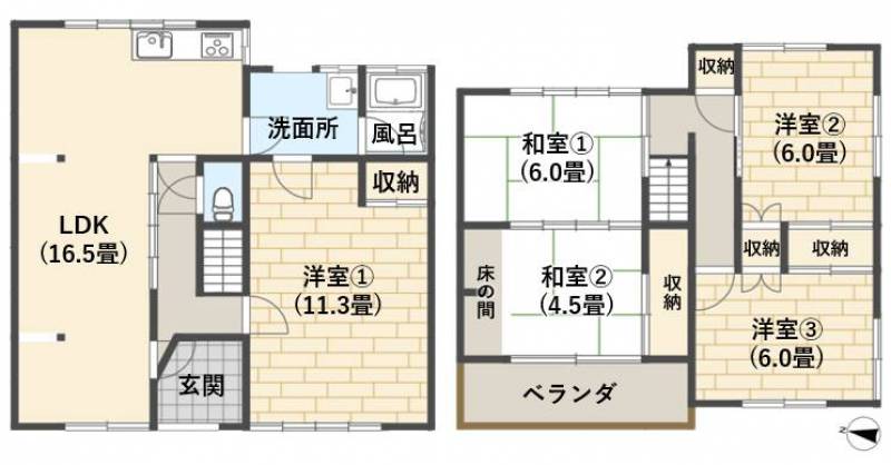 5LDK、専有面積115㎡もありますので広々としています。