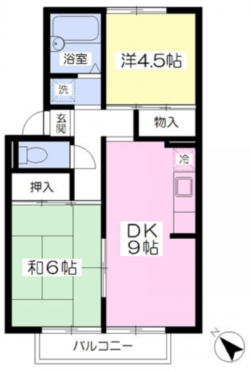 2DK ダイニングは9畳