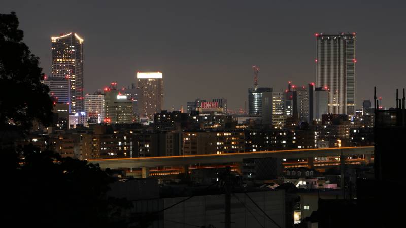 部屋から見える夜景