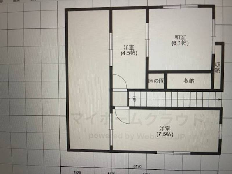 2階の間取り図です。
