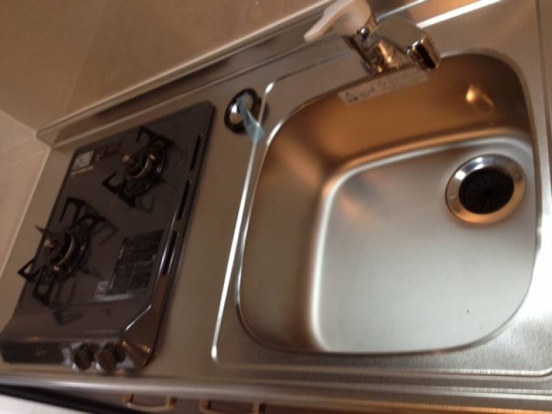 ２口ガスの使いやすいキッチン