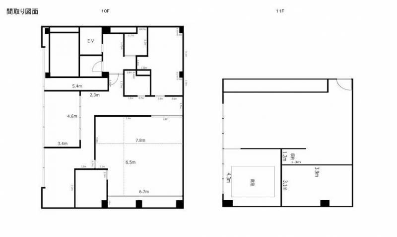10階11階の室内で螺旋階段で行き来できます。