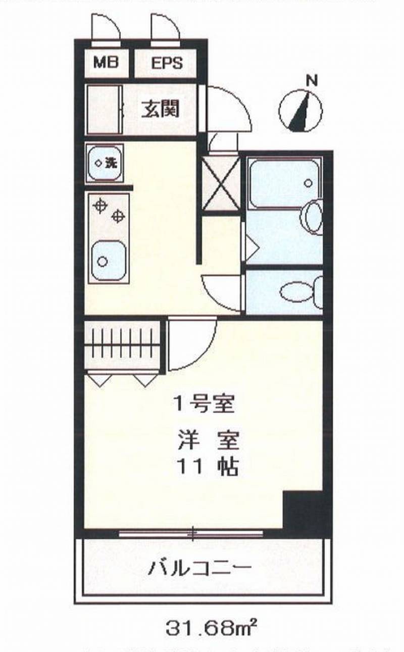 31.96㎡の広々としたお部屋