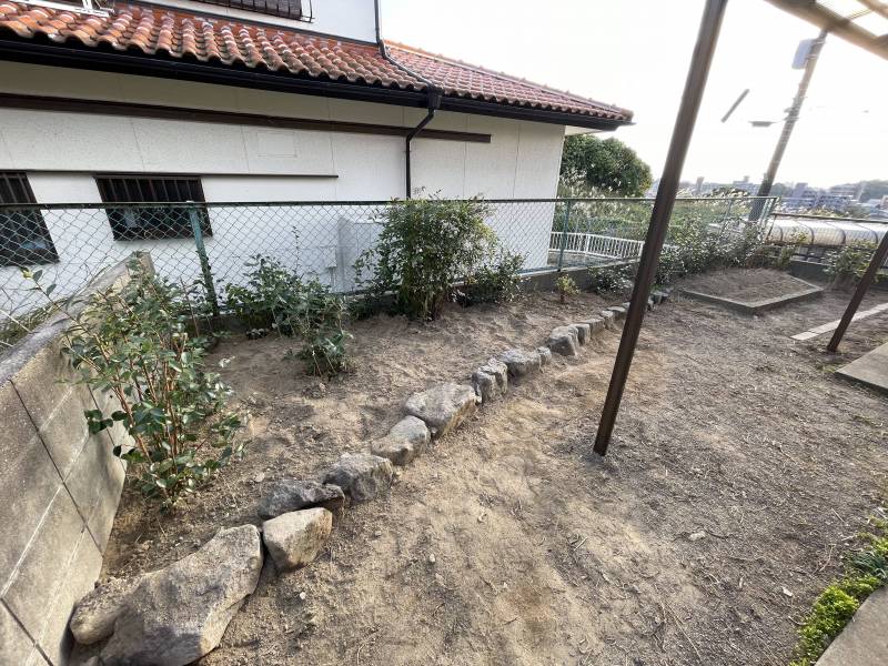 広い庭が付いています。