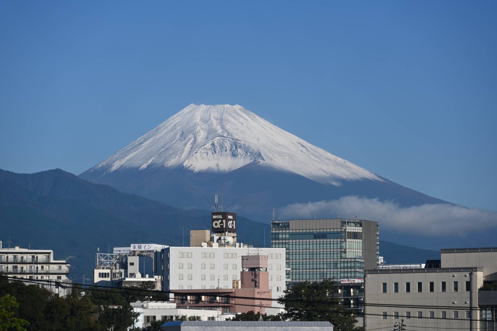 三島から望む富士山